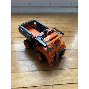 Toy Dump Truck Orange Gray